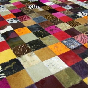 TAPIS PATCHWORK EN PEAU DE VACHE